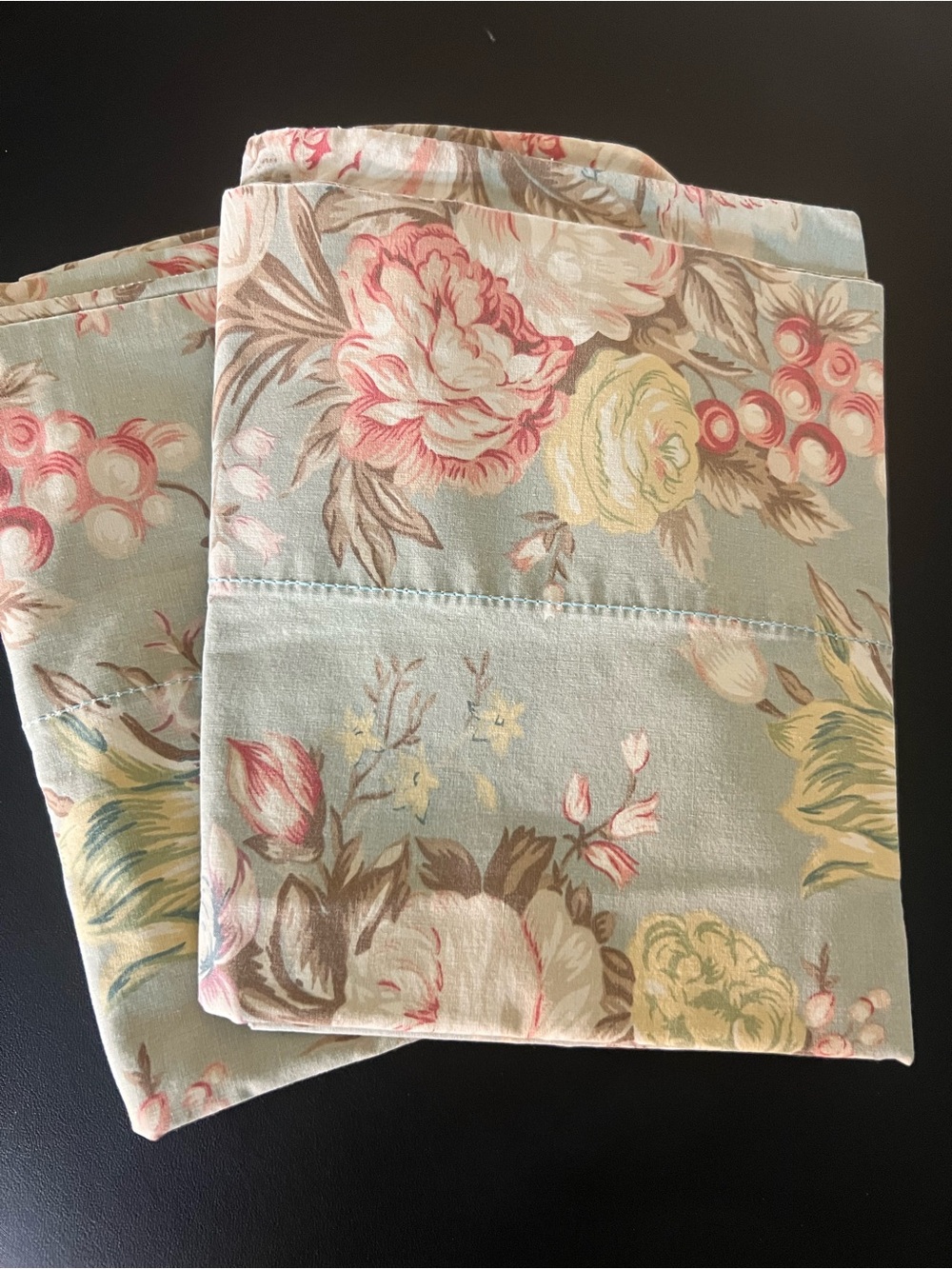 Ralph Lauren Pastel Floral Pillowcases in Light Blue, Pink and Cream